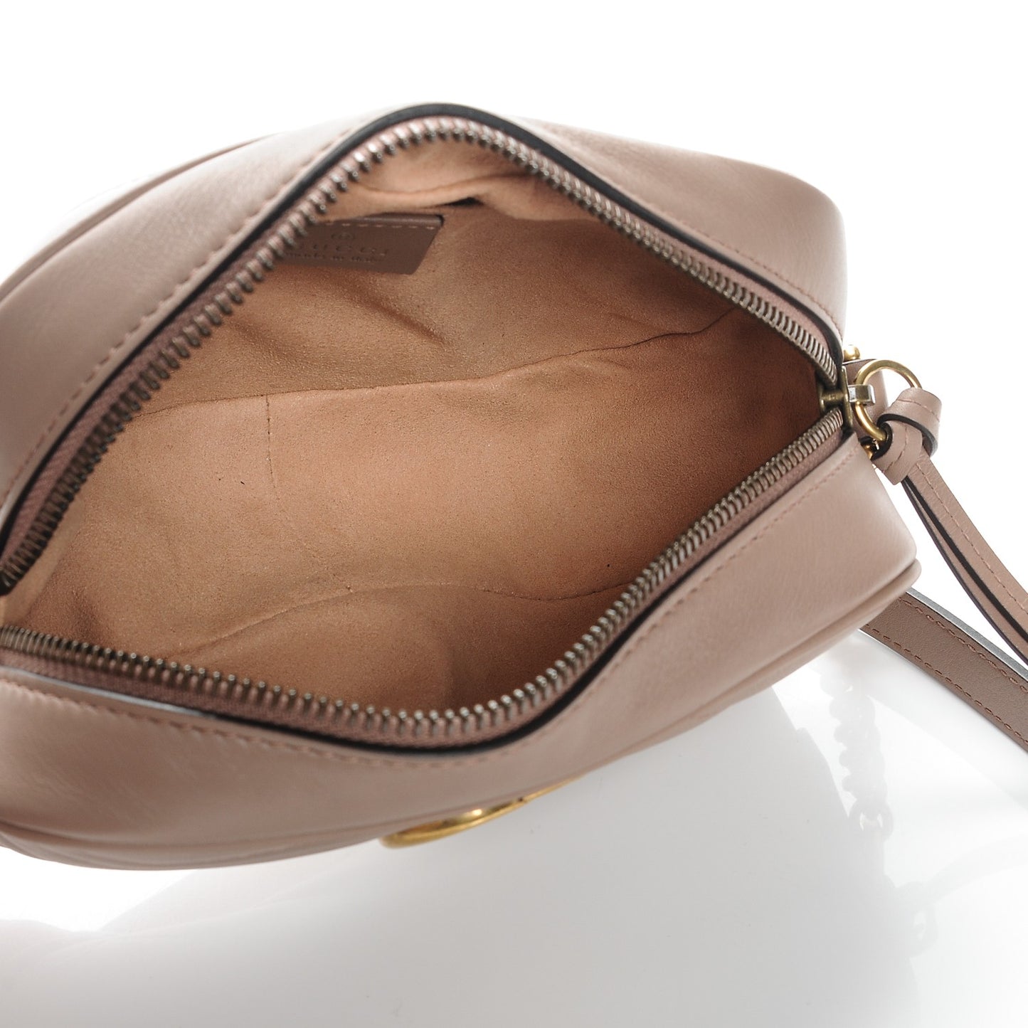 Calfskin Matelasse Mini GG Marmont Chain Shoulder Bag Nude