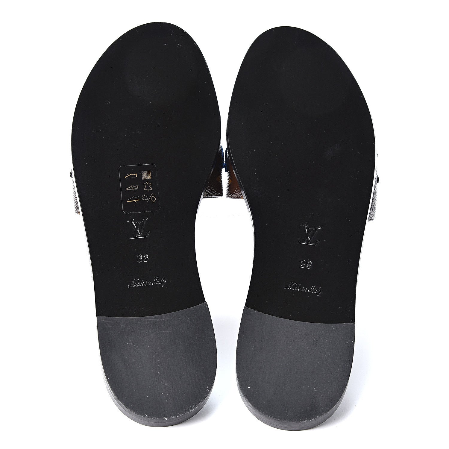 Louis Vuitton Patent Calfskin Monogram LV Black Heart Flat Mules 38 Cacao 7 of 10