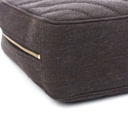 Chanel Jersey Chevron Quilted Camera Case Brown 9 of 10