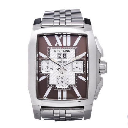 Breitling Stainless Steel Mother of Pearl 39mm Bentley Flying B Chronograph Automatic Watch Brown A44365 1 of 6