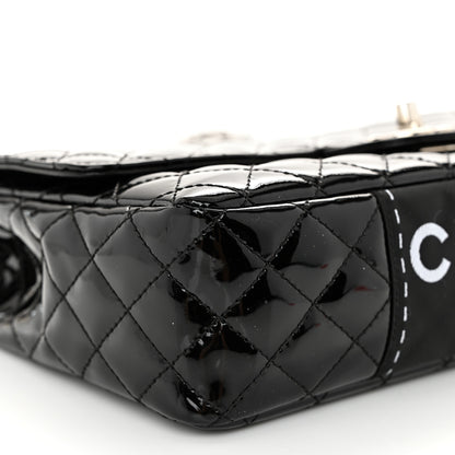 Chanel Patent Quilted Secret Label Medium Flap Black 9 of 11