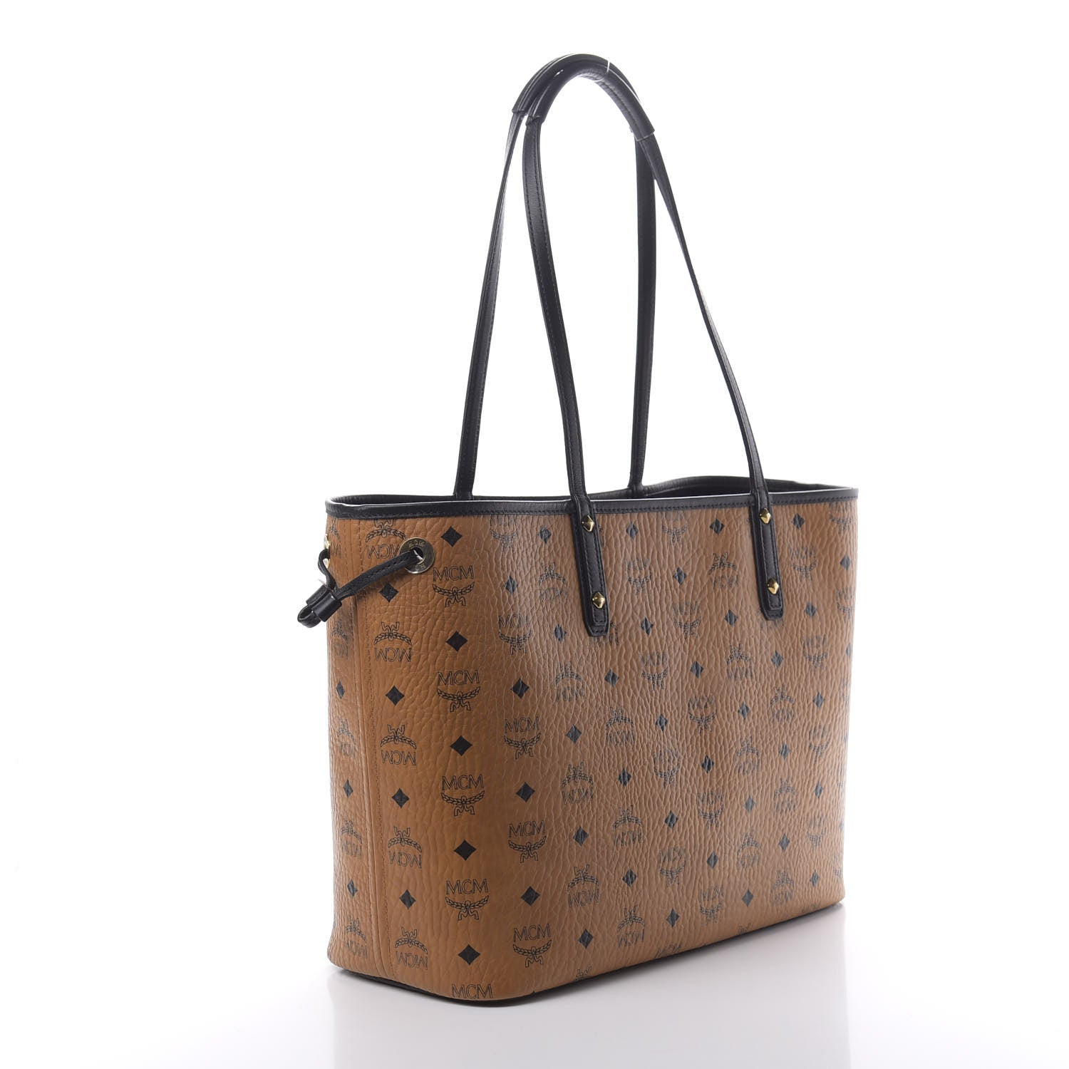 MCM Metallic Galaxy Visetos Medium Project Reversible Shopper Tote Cognac Multicolor 6 of 20