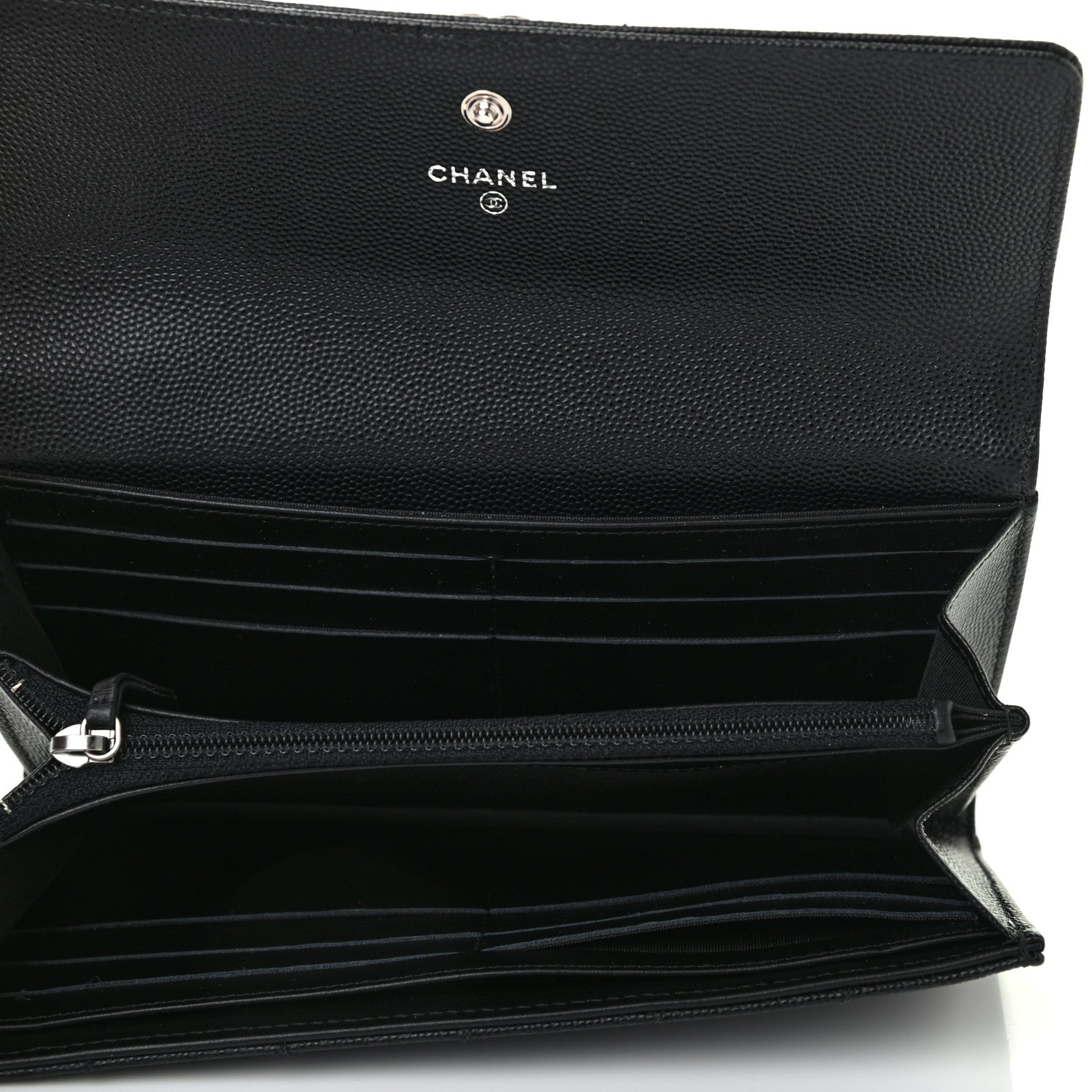 Chanel Caviar Quilted Long Boy Flap Wallet Black 5 of 8