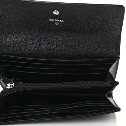 Chanel Caviar Quilted Long Boy Flap Wallet Black 5 of 8