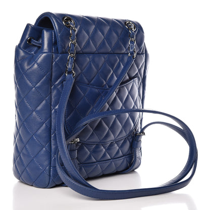 Chanel Lambskin Quilted Small Urban Spirit Backpack Blue 3 of 14