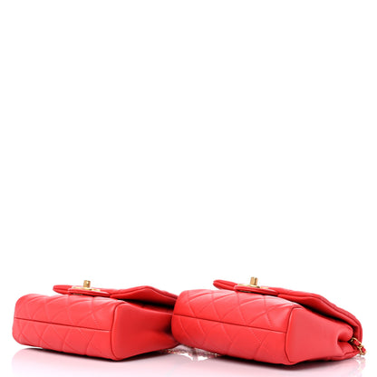 Chanel Lambskin Quilted Side-Packs Red 11 of 11