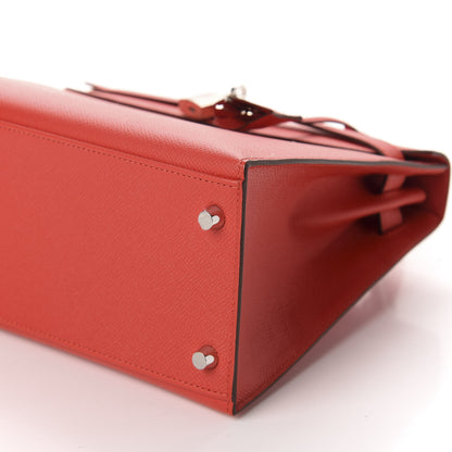 Hermes Epsom Kelly Sellier 28 Rouge Tomate 7 of 11