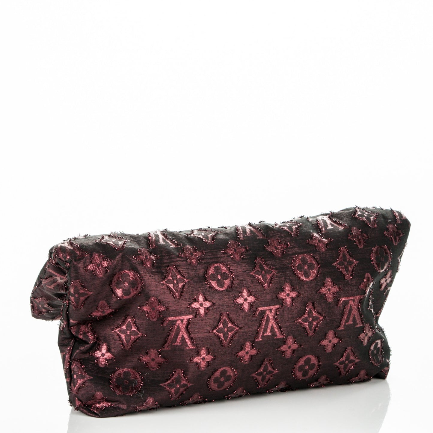 Lurex Quilted Monogram Altair Clutch Bordeaux