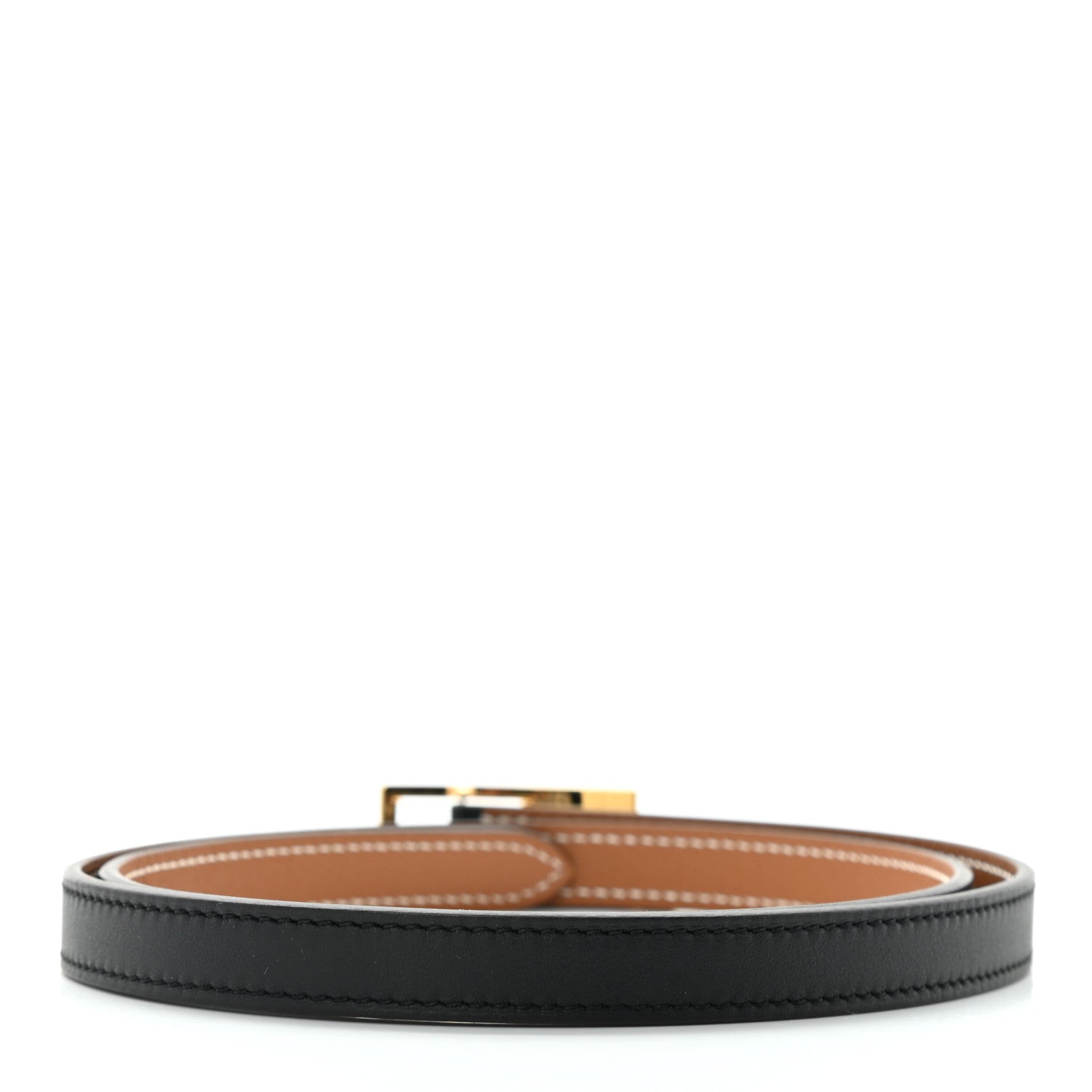 Hermes Epsom Swift 13mm Lucky 15 Belt 80 Black Gold 2 of 5