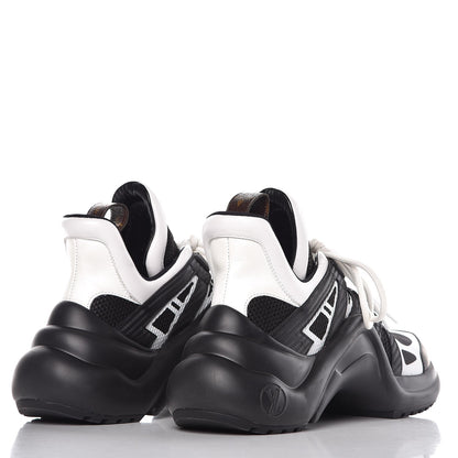 Louis Vuitton Calfskin Technical Nylon LV Archlight Sneakers 38.5 Black White 4 of 11