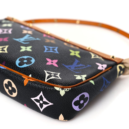 Louis Vuitton Monogram Multicolor Pochette Accessories Black 8 of 8