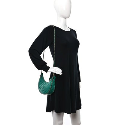 Chanel Lambskin Quilted Small Hobo Bag Green 2 of 10