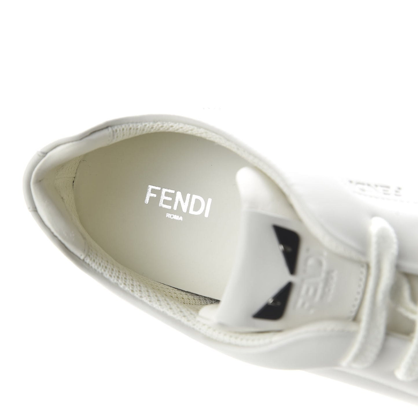 Calfskin Monster Micro Bag Bugs Mens Low Top Sneakers 12 White