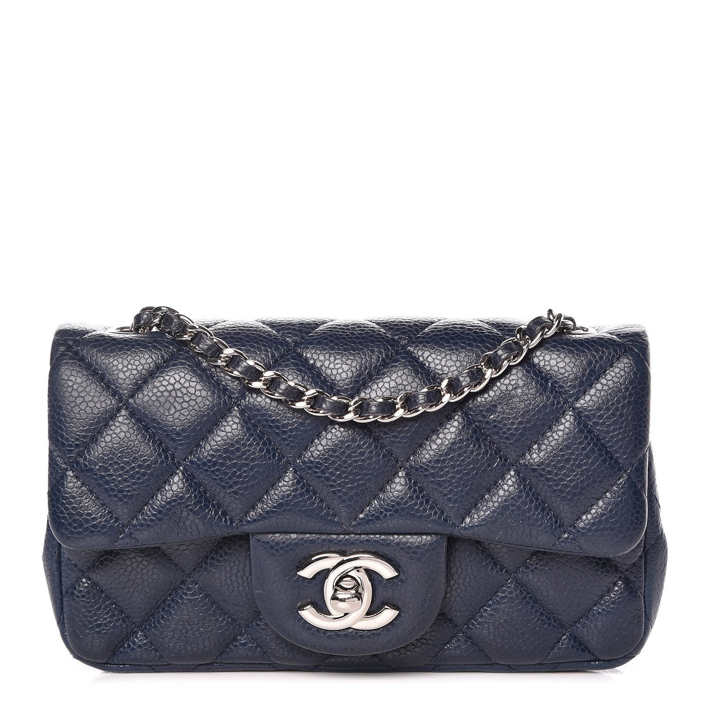 Caviar Quilted Extra Mini Flap Navy