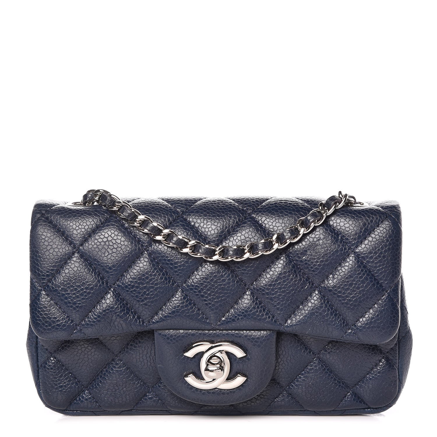 Chanel Caviar Quilted Extra Mini Flap Navy 1 of 10