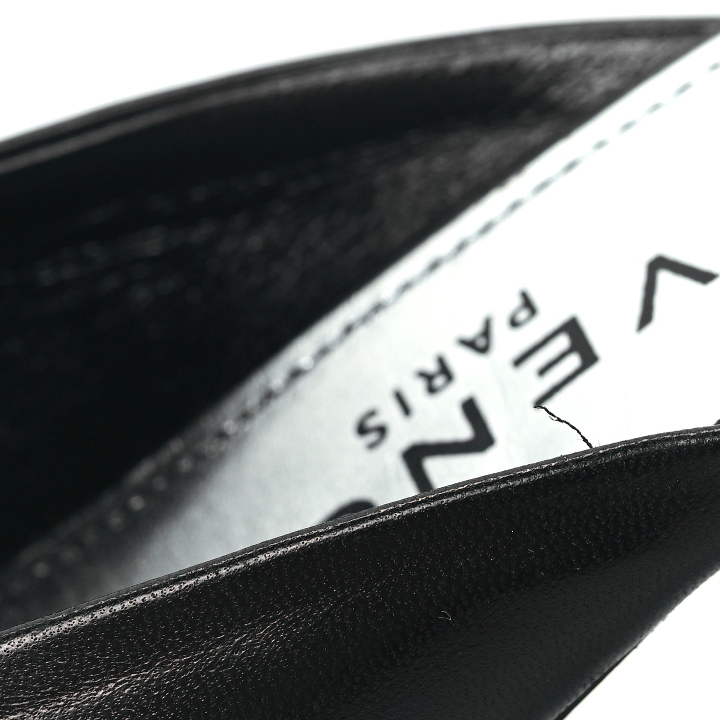 Calfskin Look Back Square Toe Mule Pumps 40.5 Black