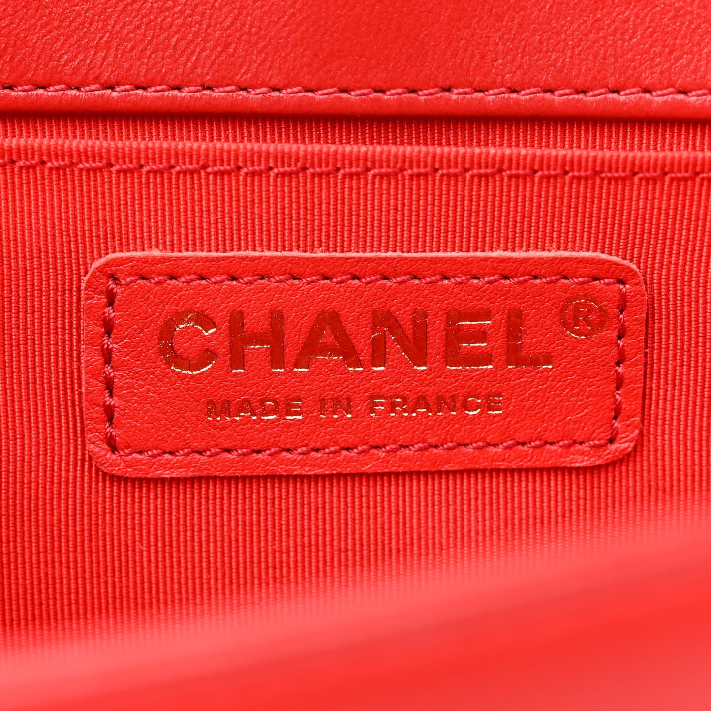 Lambskin Quilted Medium Boy Flap Red