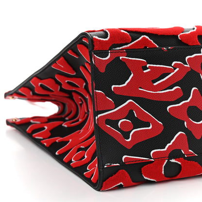 Louis Vuitton X UF Tufted Monogram Onthego GM Black Red 7 of 9