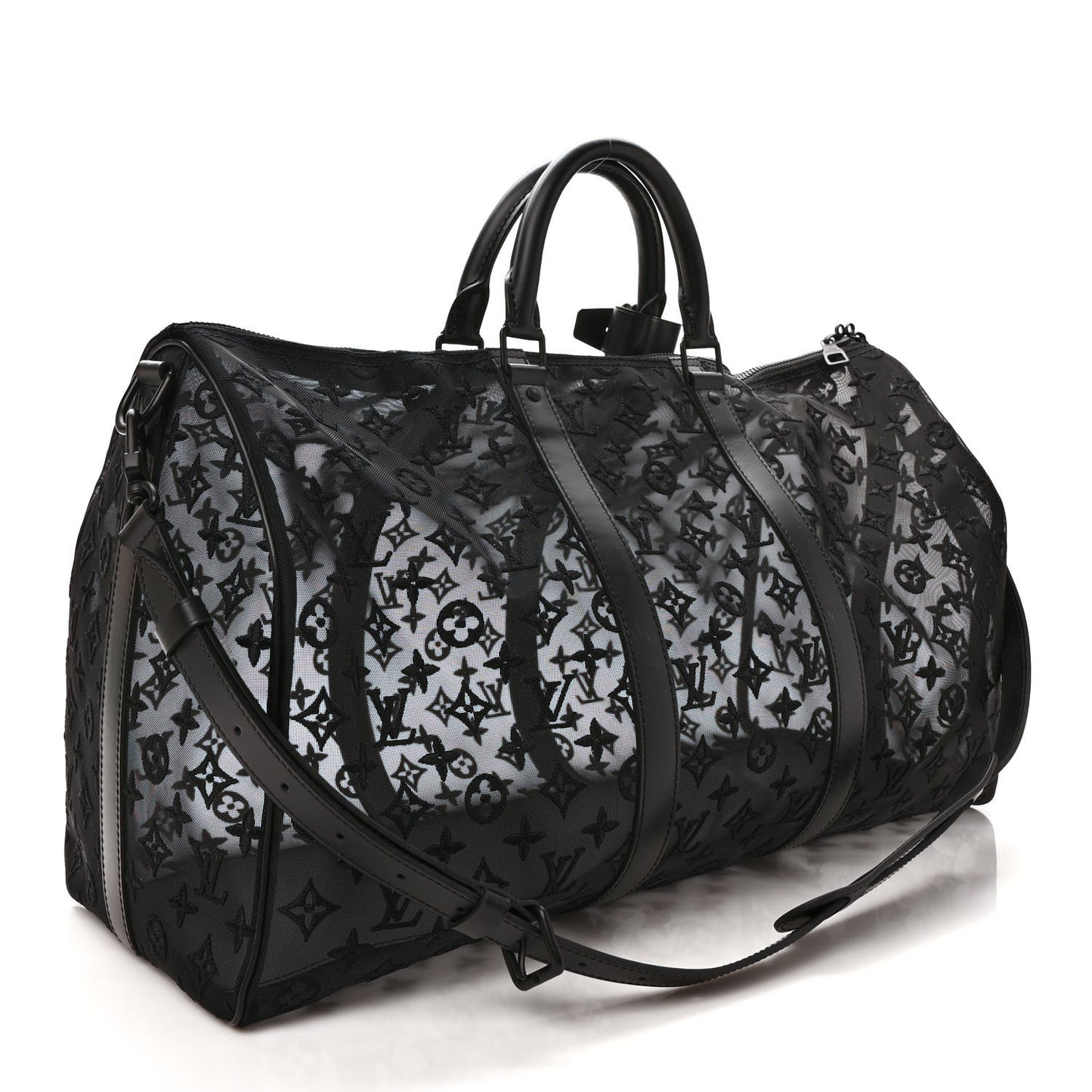 Monogram See Through Keepall Bandouliere 50 Black