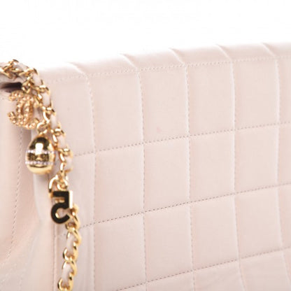 Chanel Lambskin Quilted Crystal Chocolate Bar Charm Flap Light Pink 10 of 12