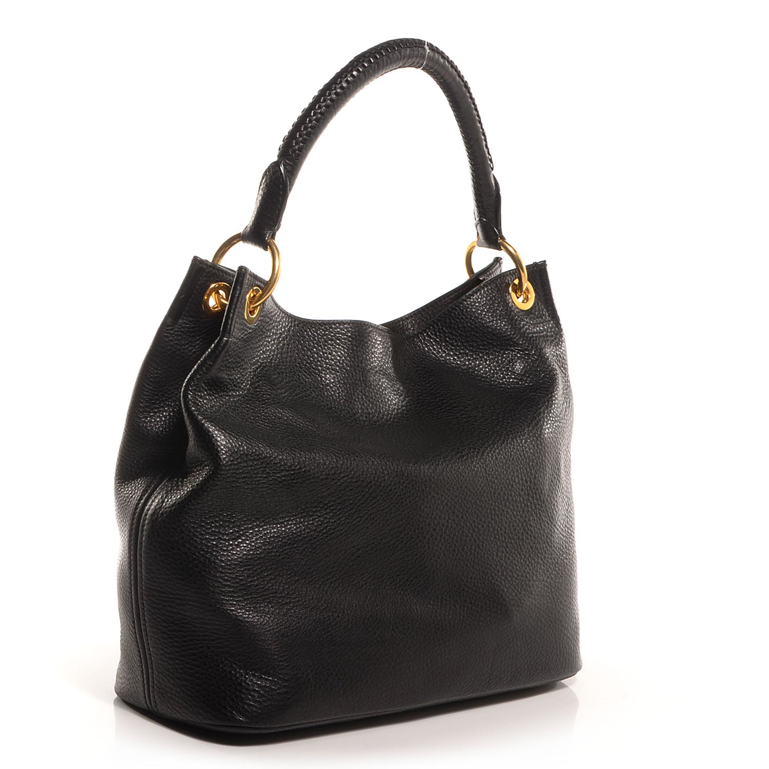 Prada Vitello Daino Hobo Nero Black 3 of 10