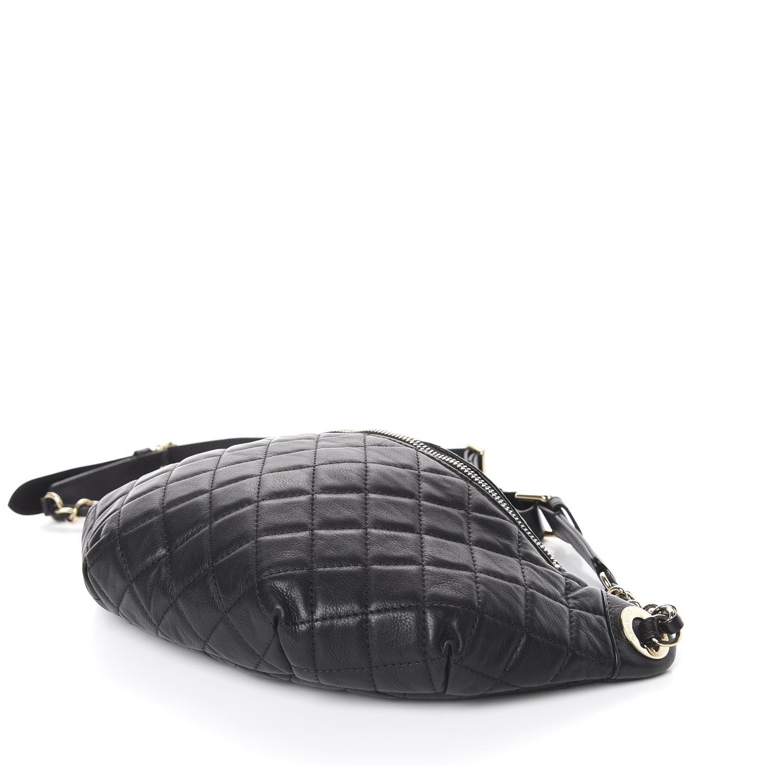 Chanel Lambskin Quilted Banane Waist Bag Fanny Pack Black 4 of 8