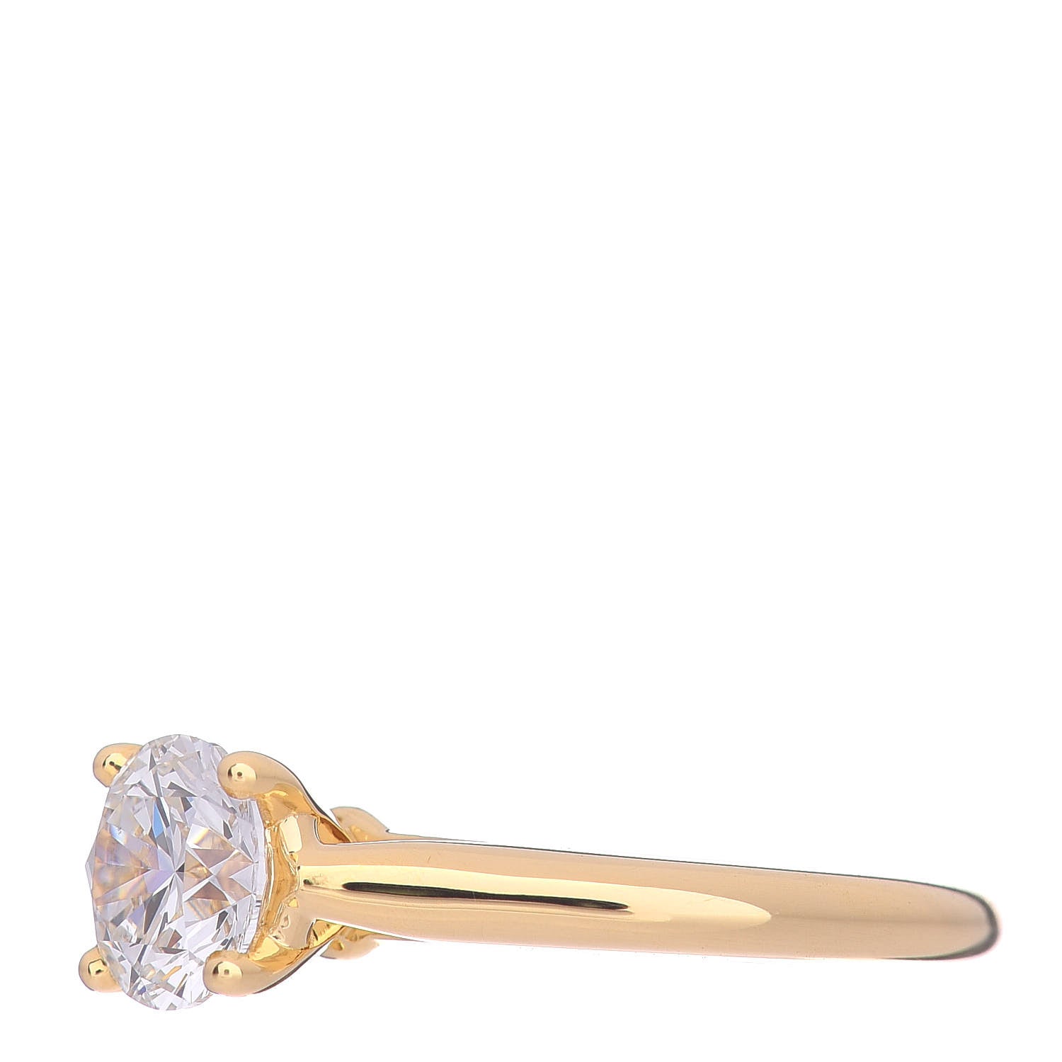 Cartier 18K Yellow Gold Diamond .90ct 1895 Solitaire Engagement Ring 46 3.75 3 of 6