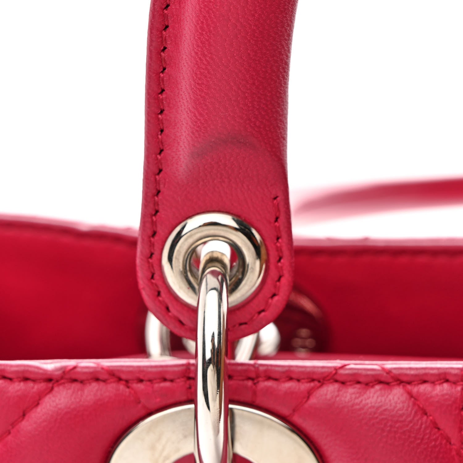 Christian Dior Lambskin Cannage Medium Lady Dior Pink 11 of 12