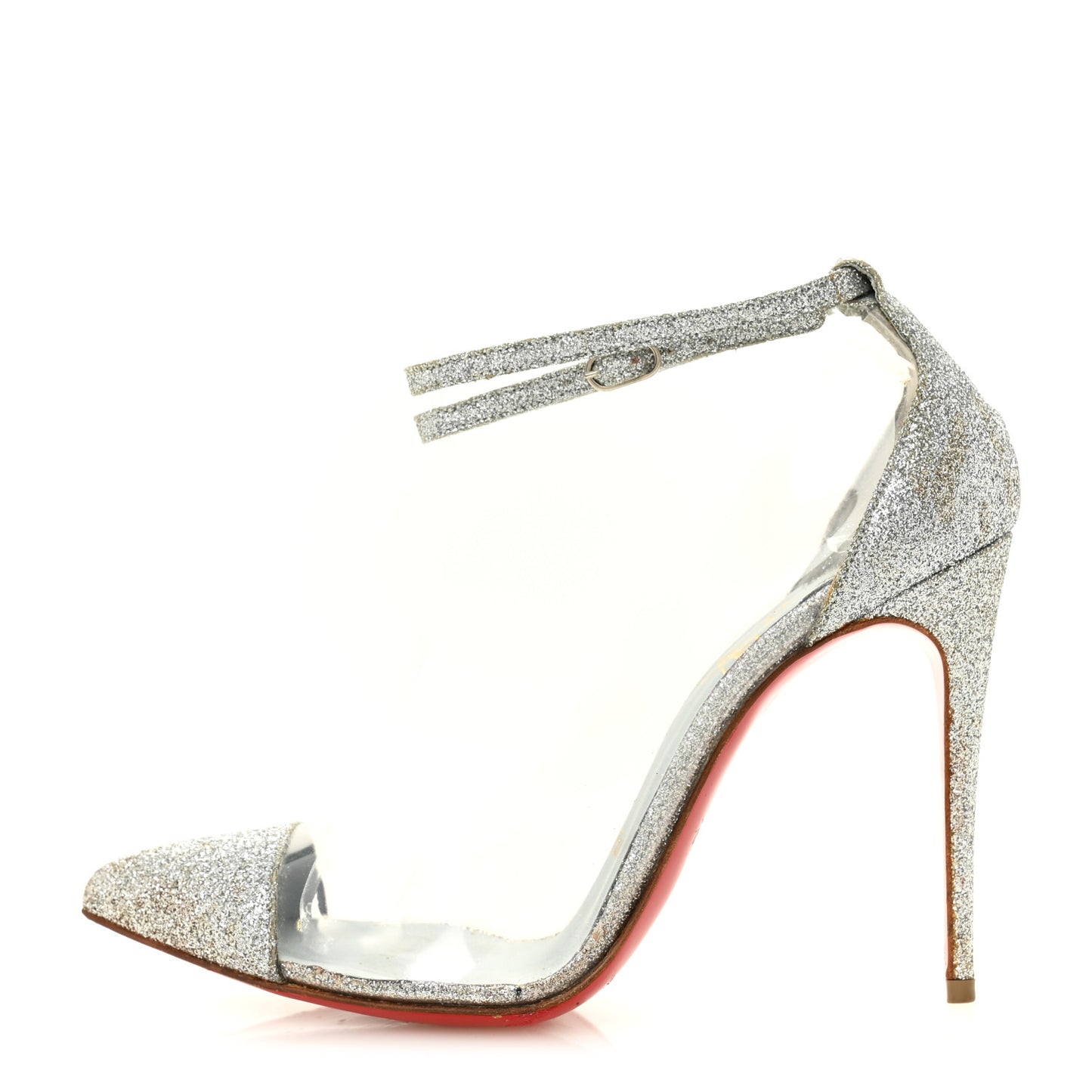 Glitter PVC Un Bout 100 Pumps 35 Silver