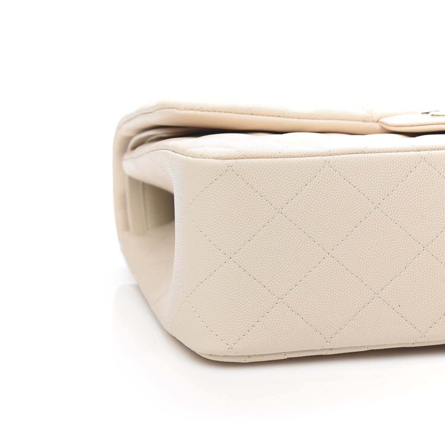 Chanel Caviar Quilted Jumbo Double Flap Beige Clair 7 of 10