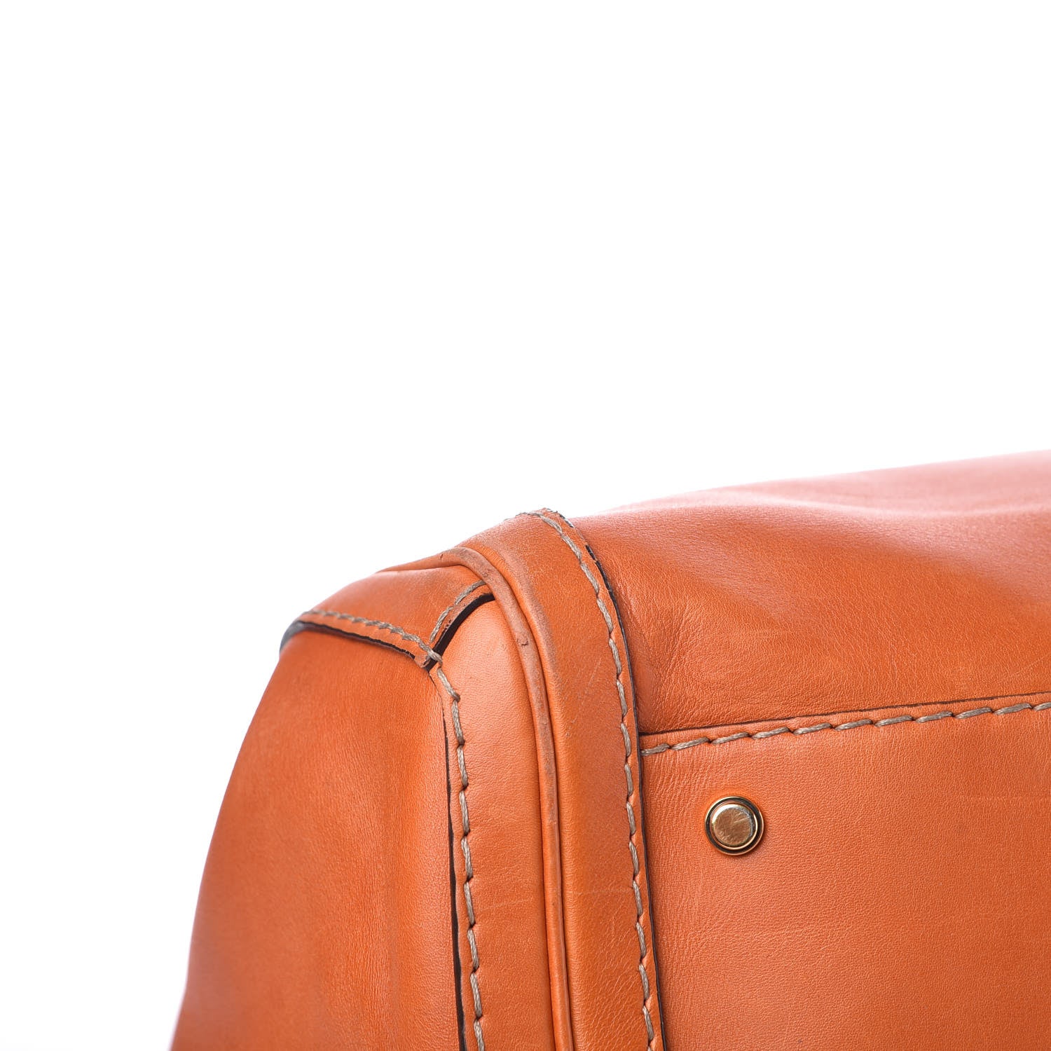 Gucci Calfskin Large GG Running Tote Orange 13 of 19