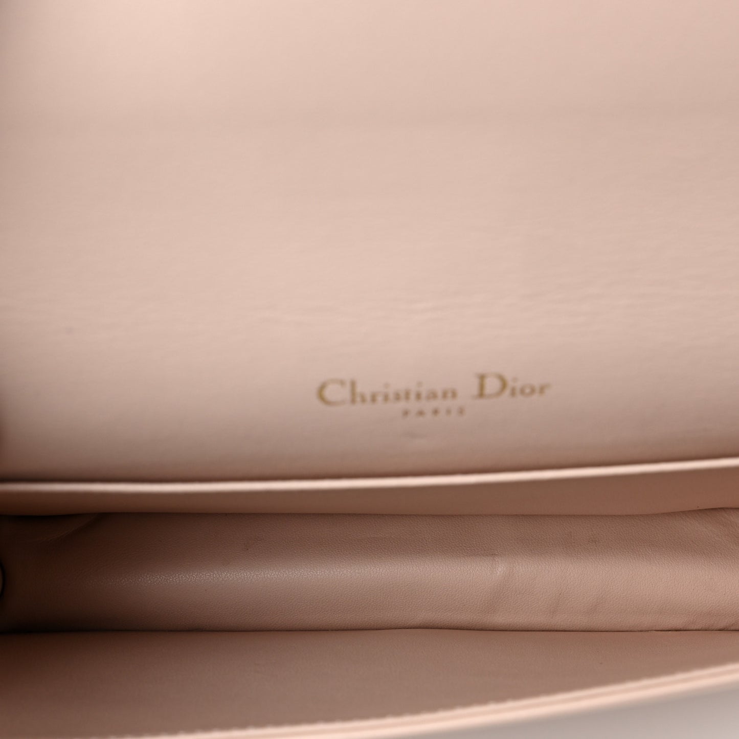 Lambskin Cannage Lady Dior Chain Wallet Beige