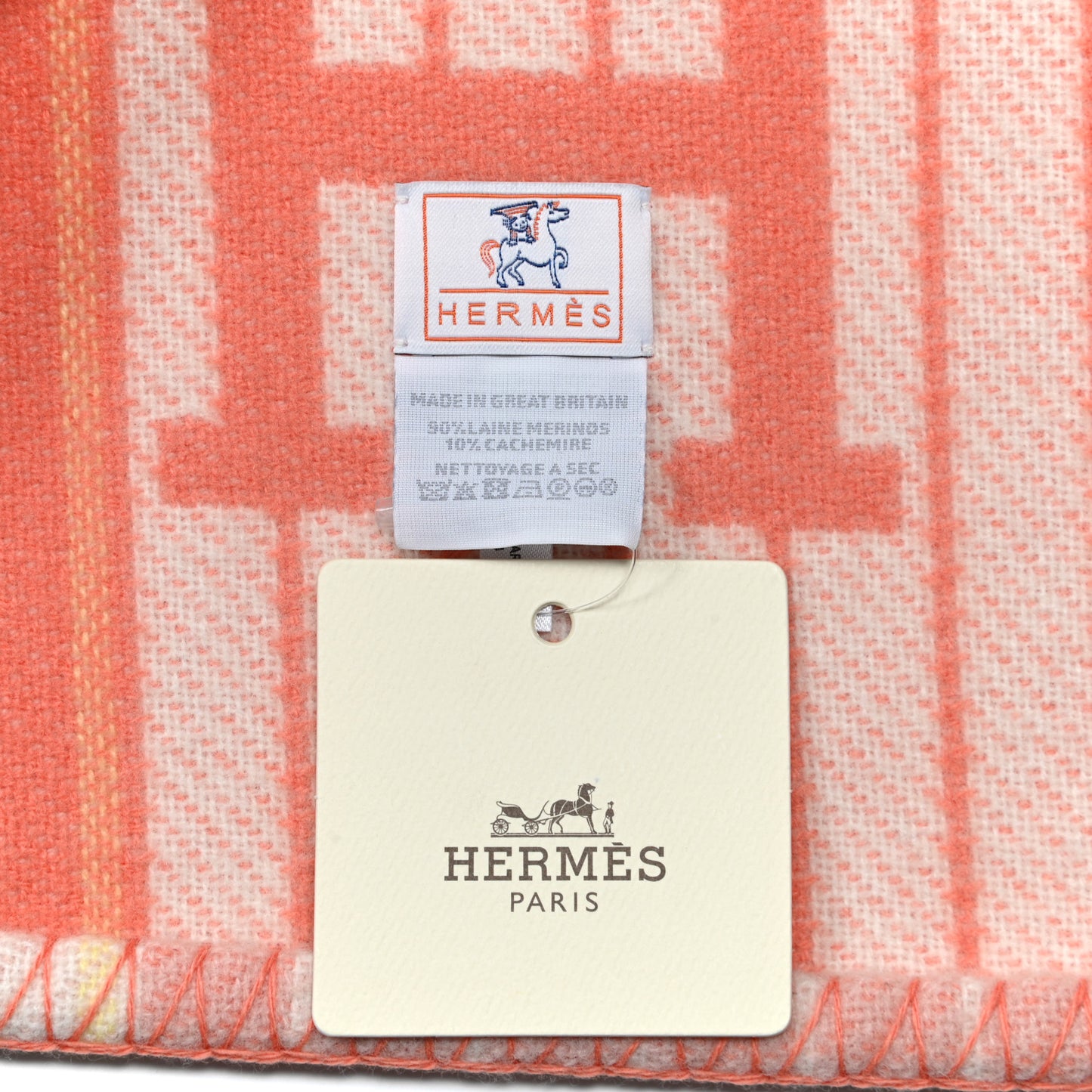 Wool Cashmere Avalon Cabriole Blanket Melon