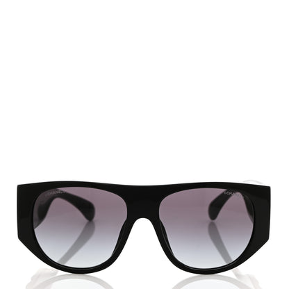 Chanel Acetate Quilted CC Pilot Sunglasses 71465 Black 2 of 8