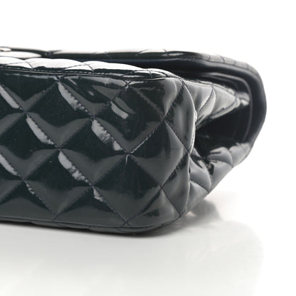 Chanel Patent Quilted Jumbo Double Flap Blue 10 of 16