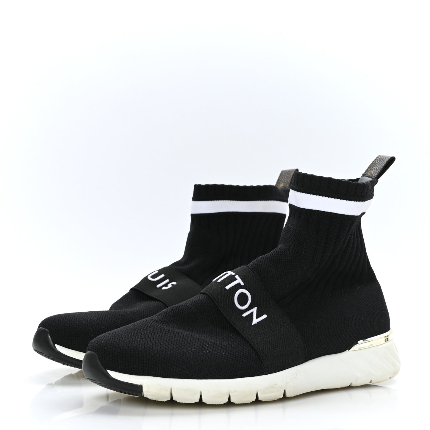 Monogram Stretch Fabric Aftergame Sneaker Boots 40 Black