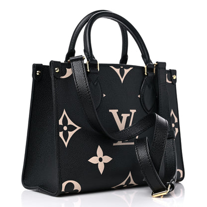 Louis Vuitton Empreinte Monogram Giant Onthego PM Black Beige 3 of 11