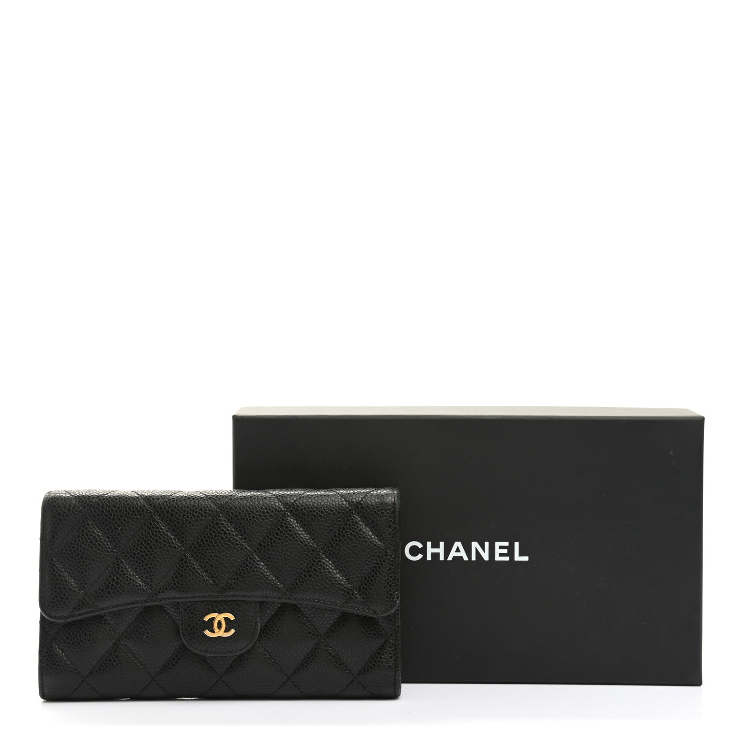 Chanel Caviar Quilted Large Flap Wallet Black 15 of 15