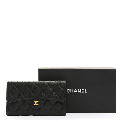 Chanel Caviar Quilted Large Flap Wallet Black 15 of 15
