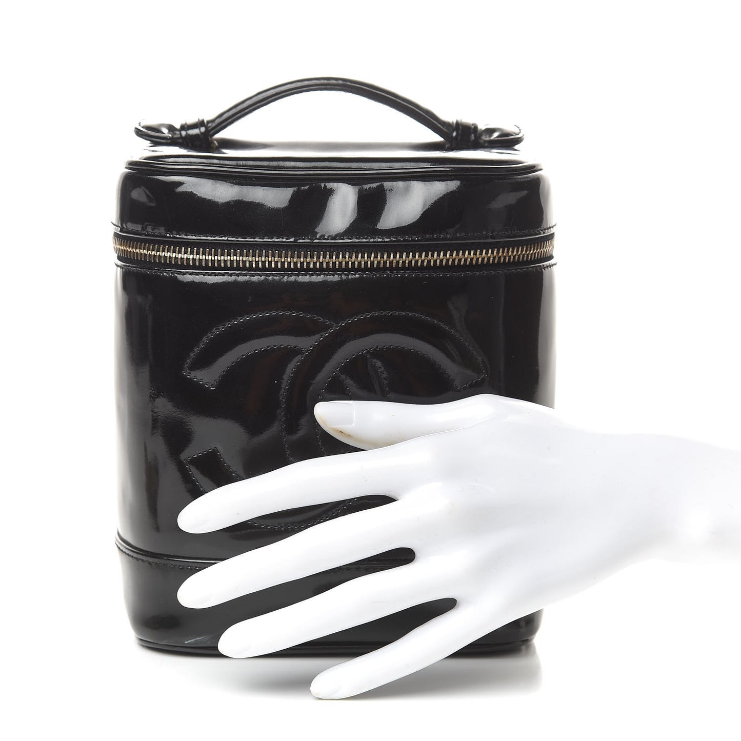 Patent Vanity Cosmetic Case Black