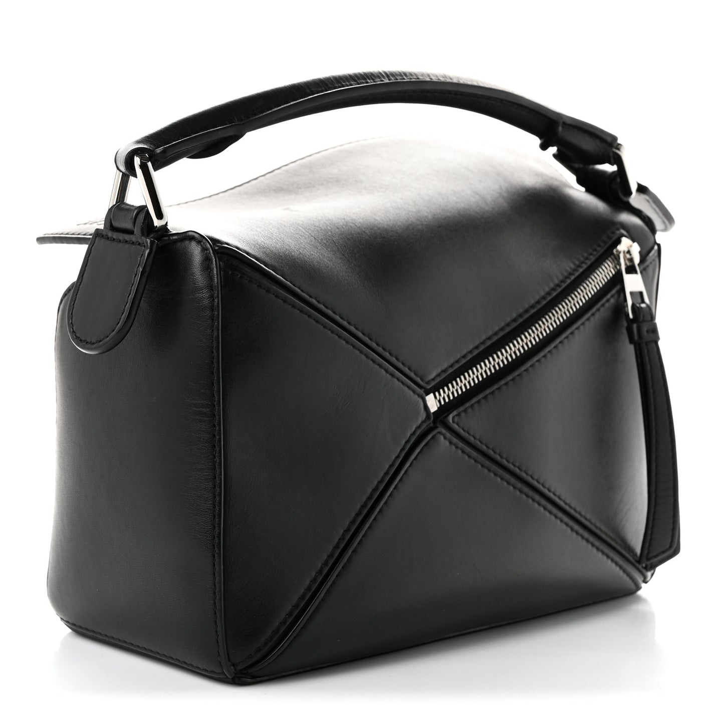 Calfskin Small Puzzle Bag Black