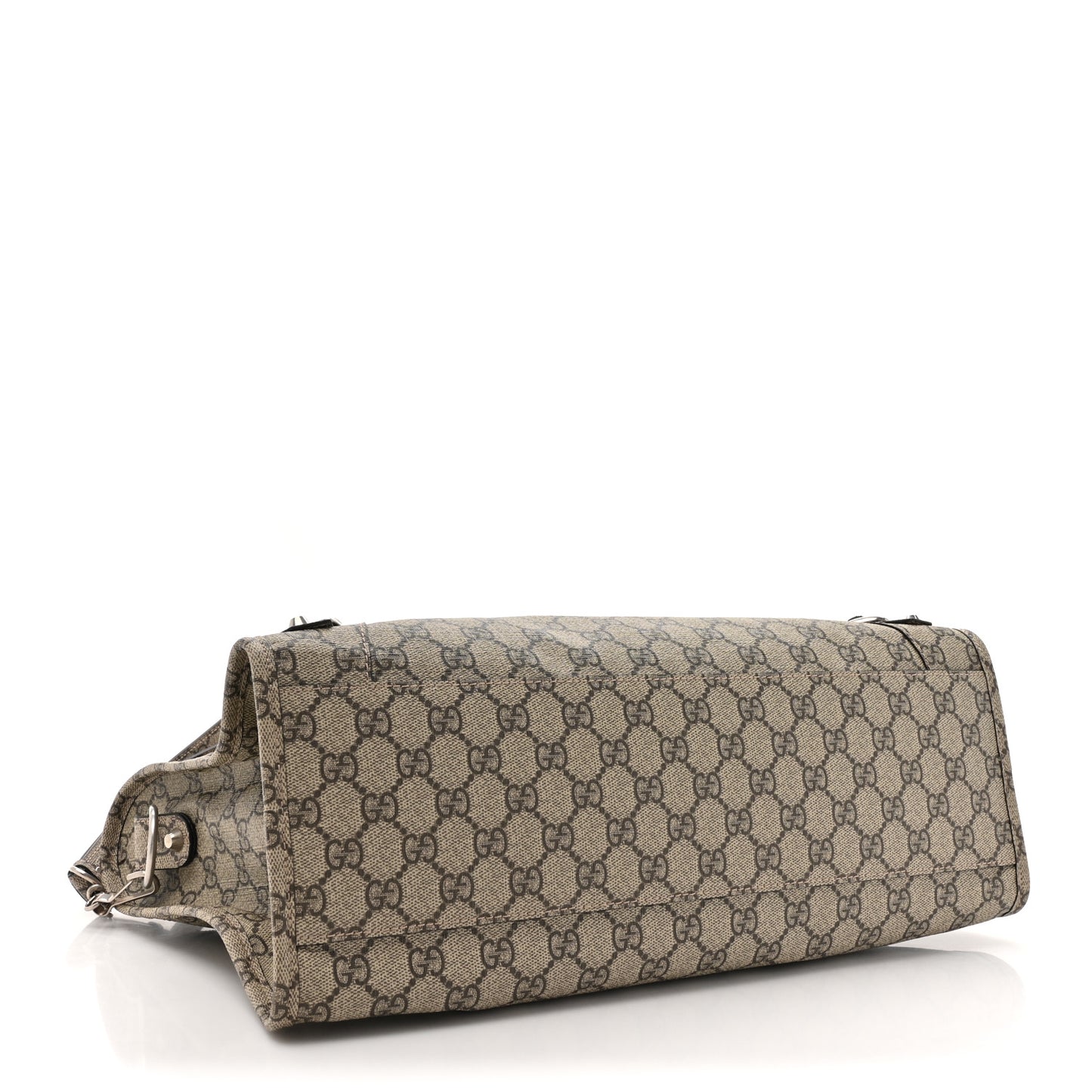 X GUCCI GG Supreme Monogram Neo Classic Silver Hardware City Beige Ebony