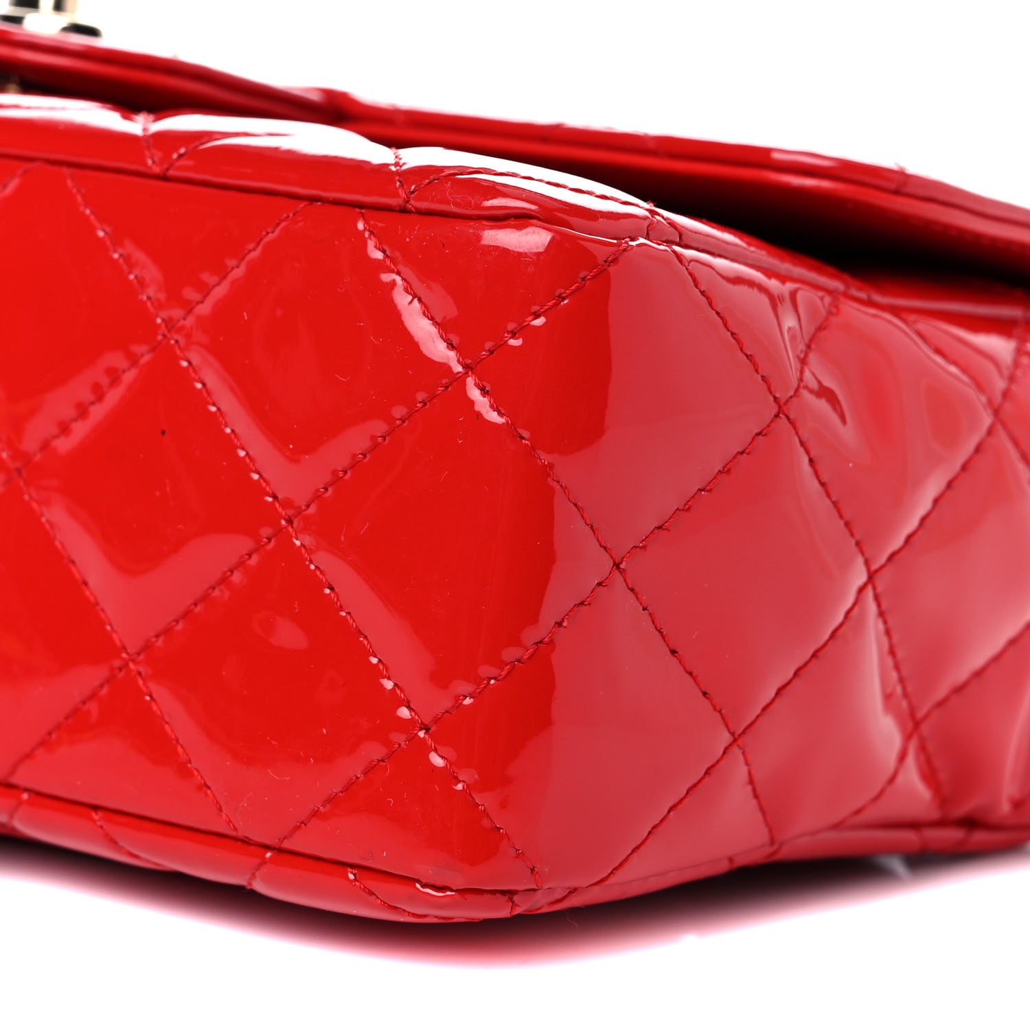 Chanel Patent Calfskin Quilted Mini Rectangular Flap Red 11 of 12
