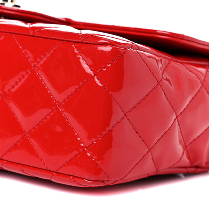 Chanel Patent Calfskin Quilted Mini Rectangular Flap Red 11 of 12