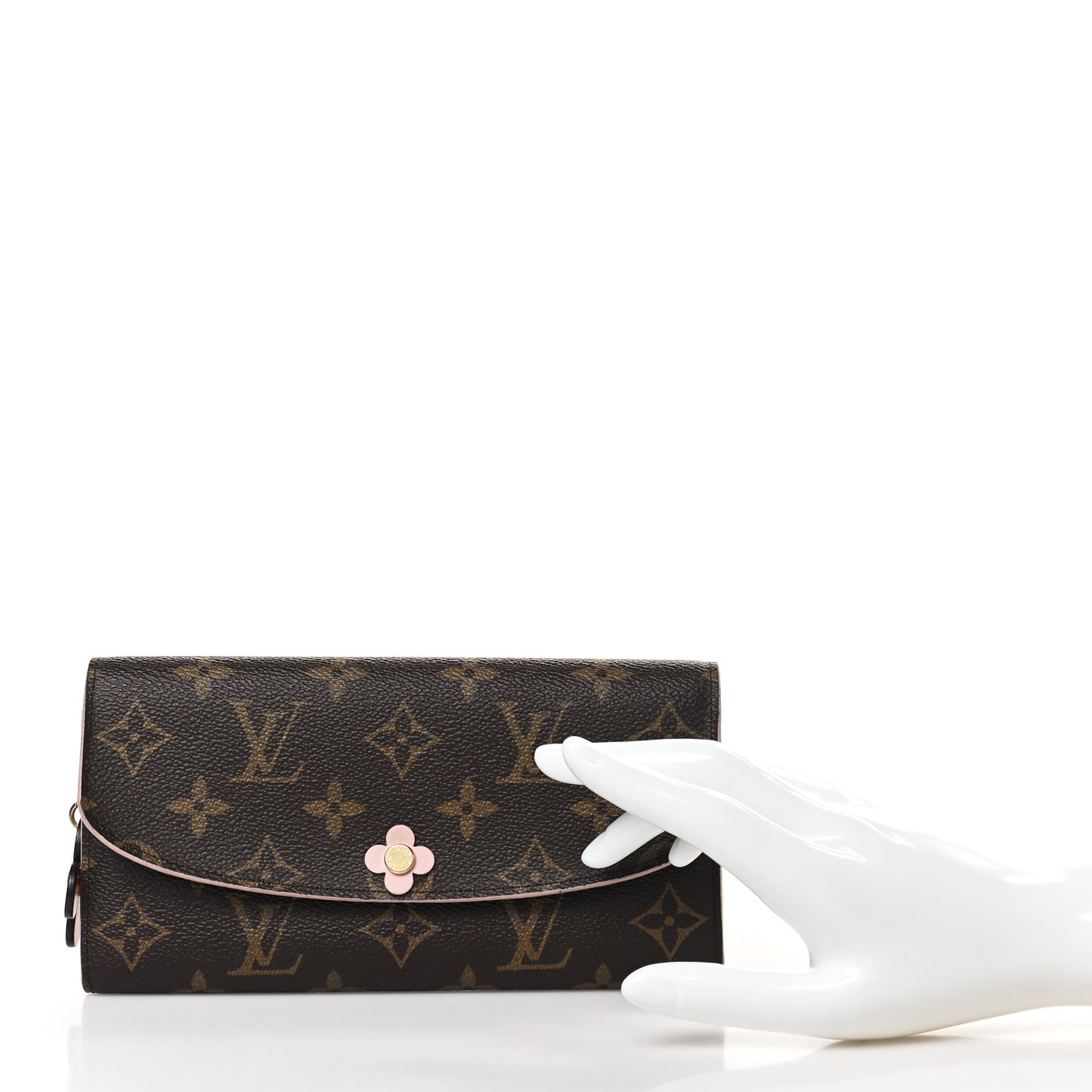 Monogram Bloom Flower Emilie Wallet Fuchsia