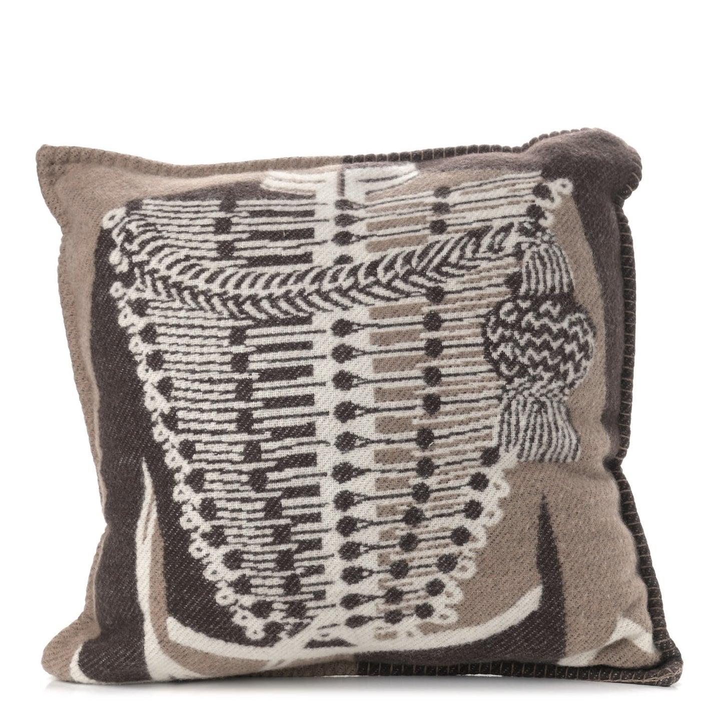 Wool Cashmere Brandebourgs Pillow Ecorce