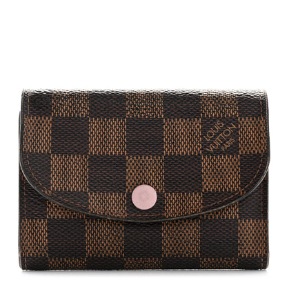 Louis Vuitton Damier Ebene Rosalie Coin Purse Rose Ballerine 1 of 10