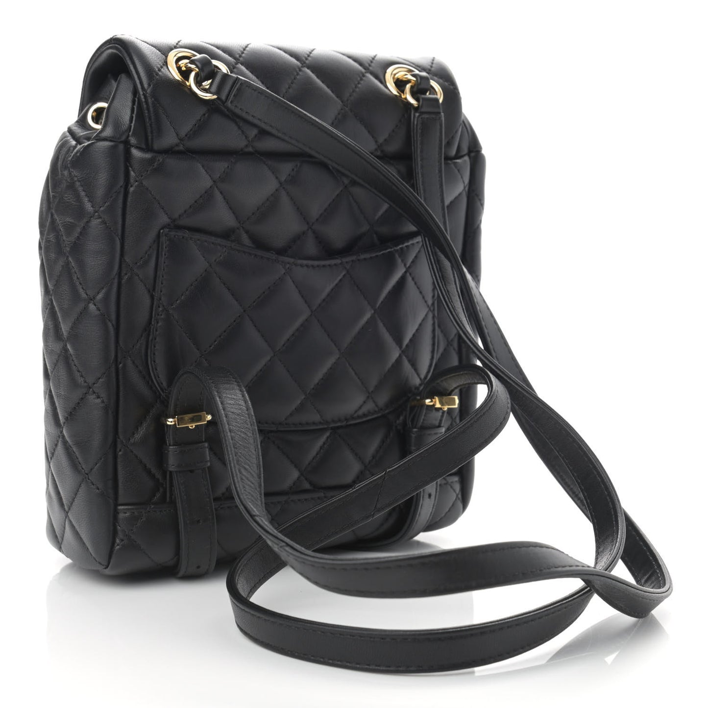 Lambskin Quilted Mini Urban Spirit Backpack Black