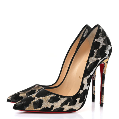 Christian Louboutin Leopard Lame Pigalle 120 Pumps 37 3 of 9