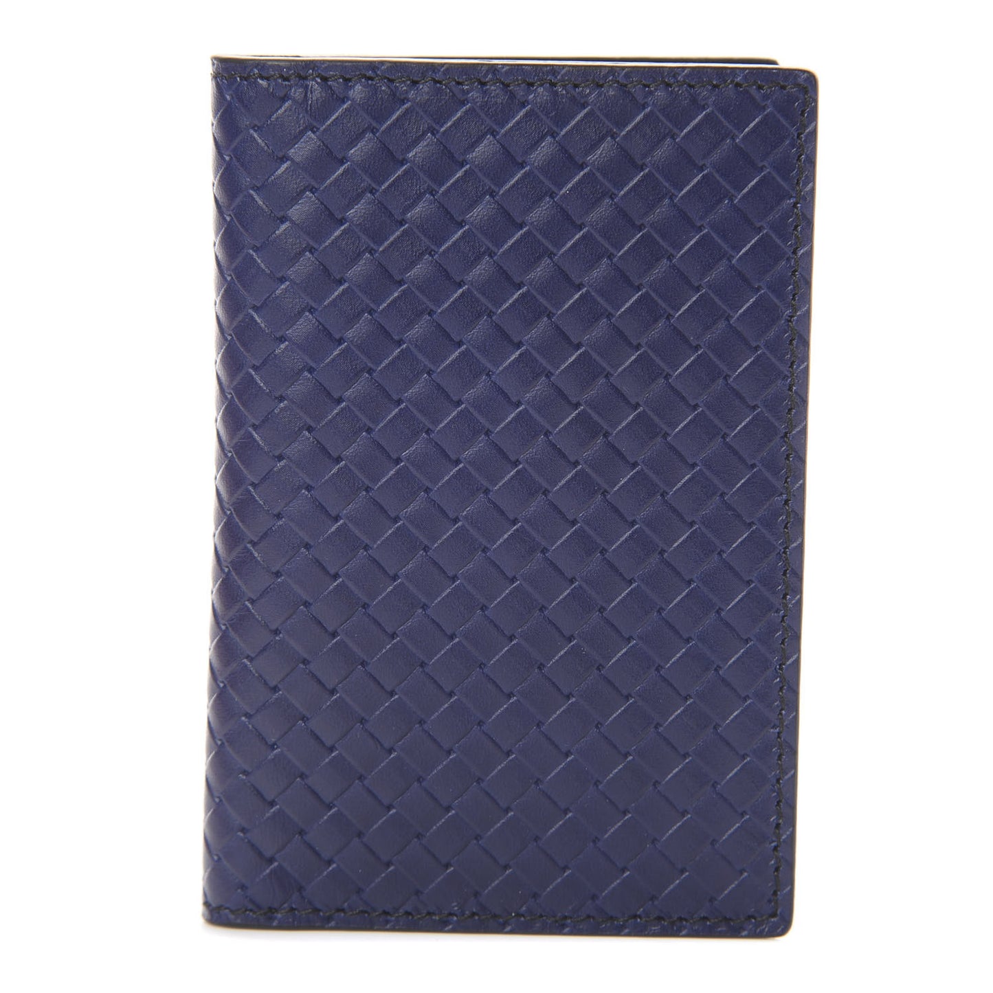 Nappa Intrecciato Bi-Fold Card Holder Atlantic